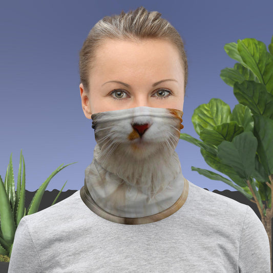 Real Cat Face Print Neck Gaiter