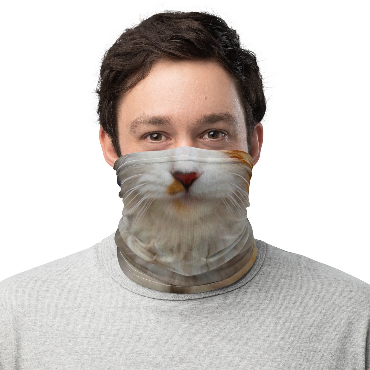 Real Cat Face Print Neck Gaiter