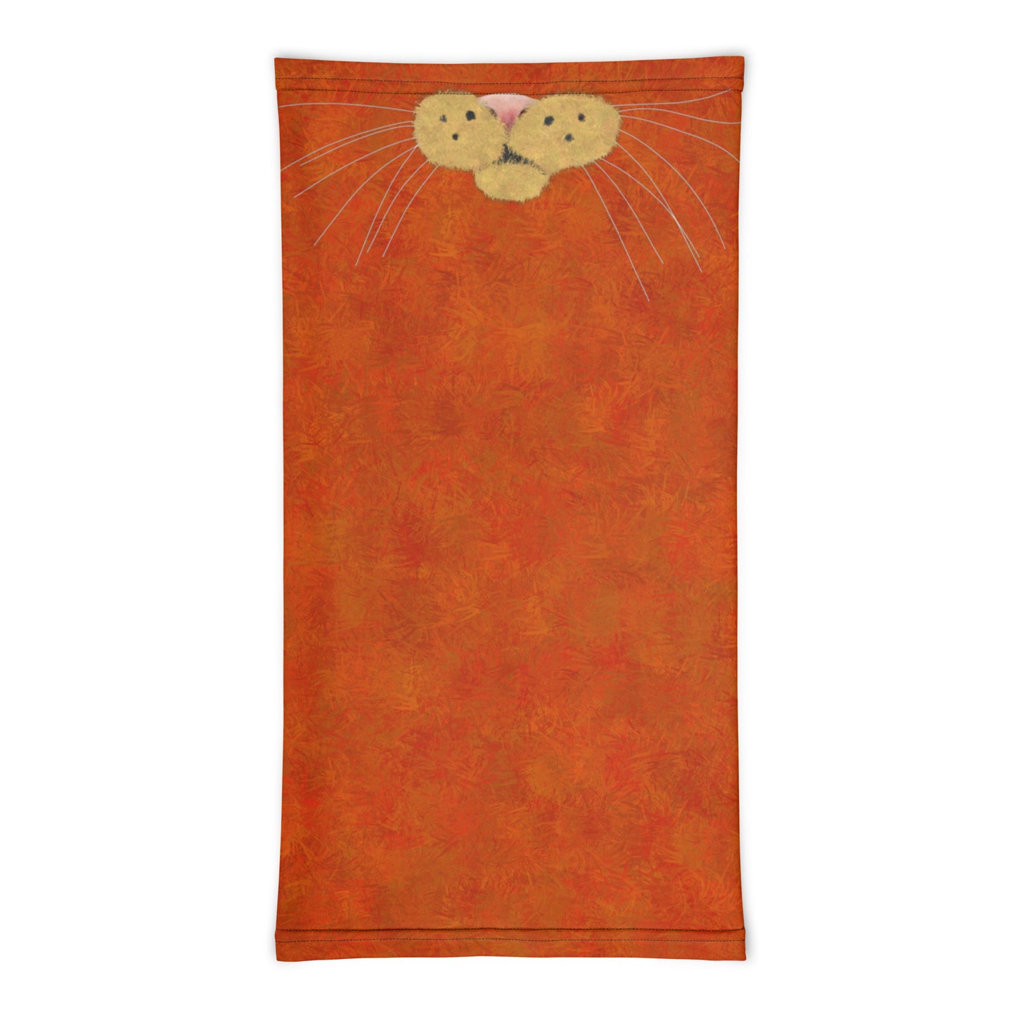 Orange Cat Face Neck Gaiter