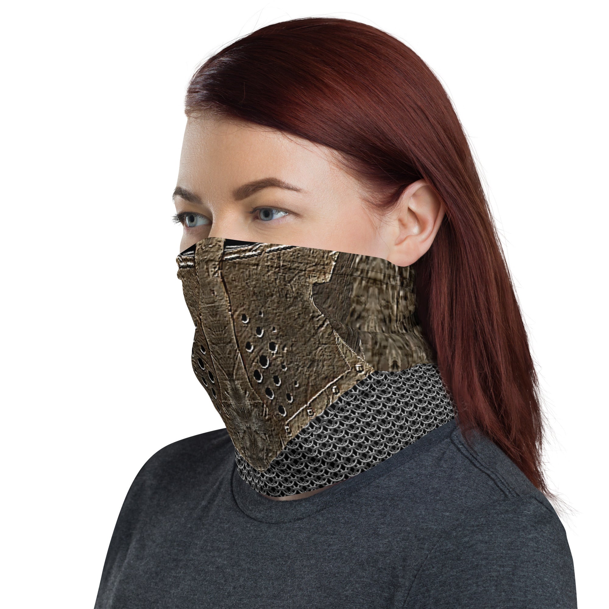 Leather and Chain Neck Gaiter