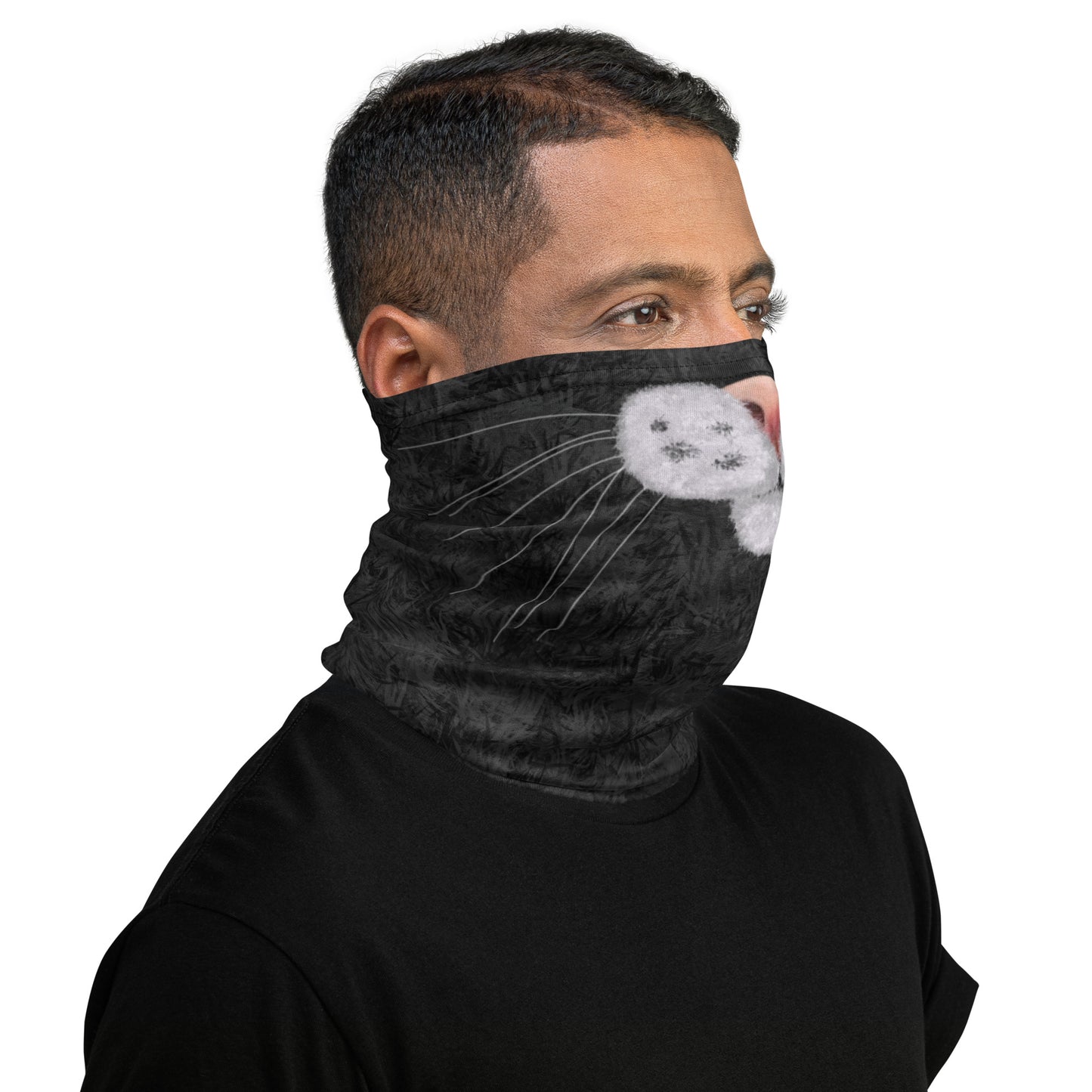 Black Cat Face Neck Gaiter