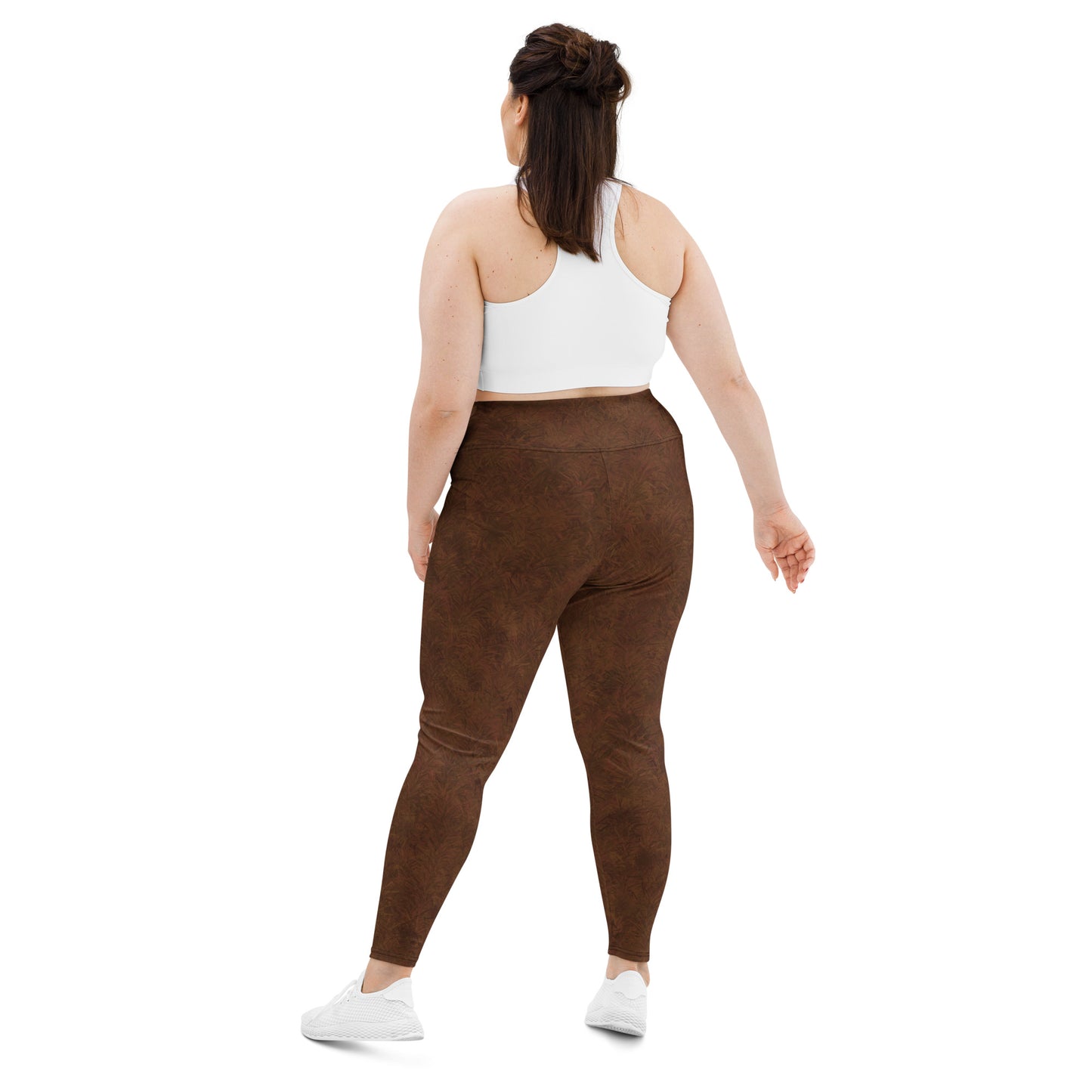 Brown Fur Print Plus Size Leggings