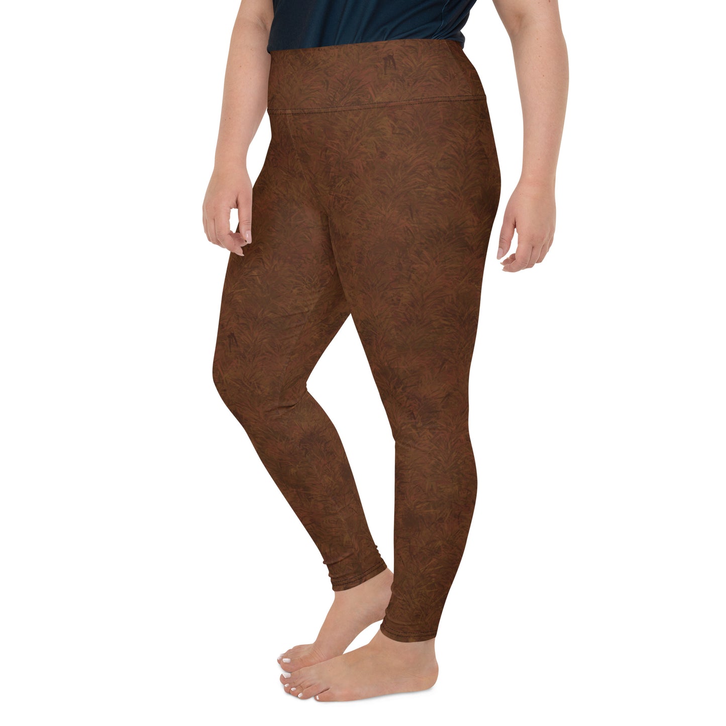 Brown Fur Print Plus Size Leggings