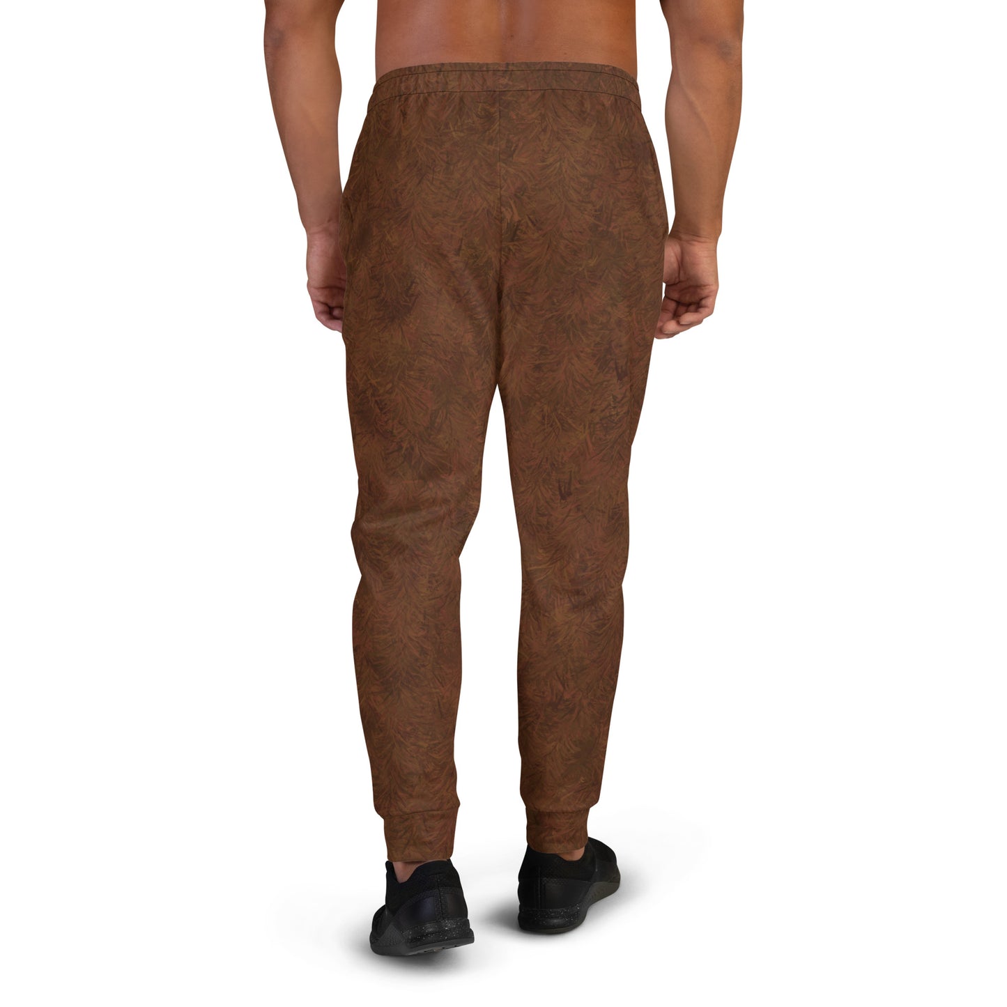 Brown Fur Print Men's Slim Fit Joggers