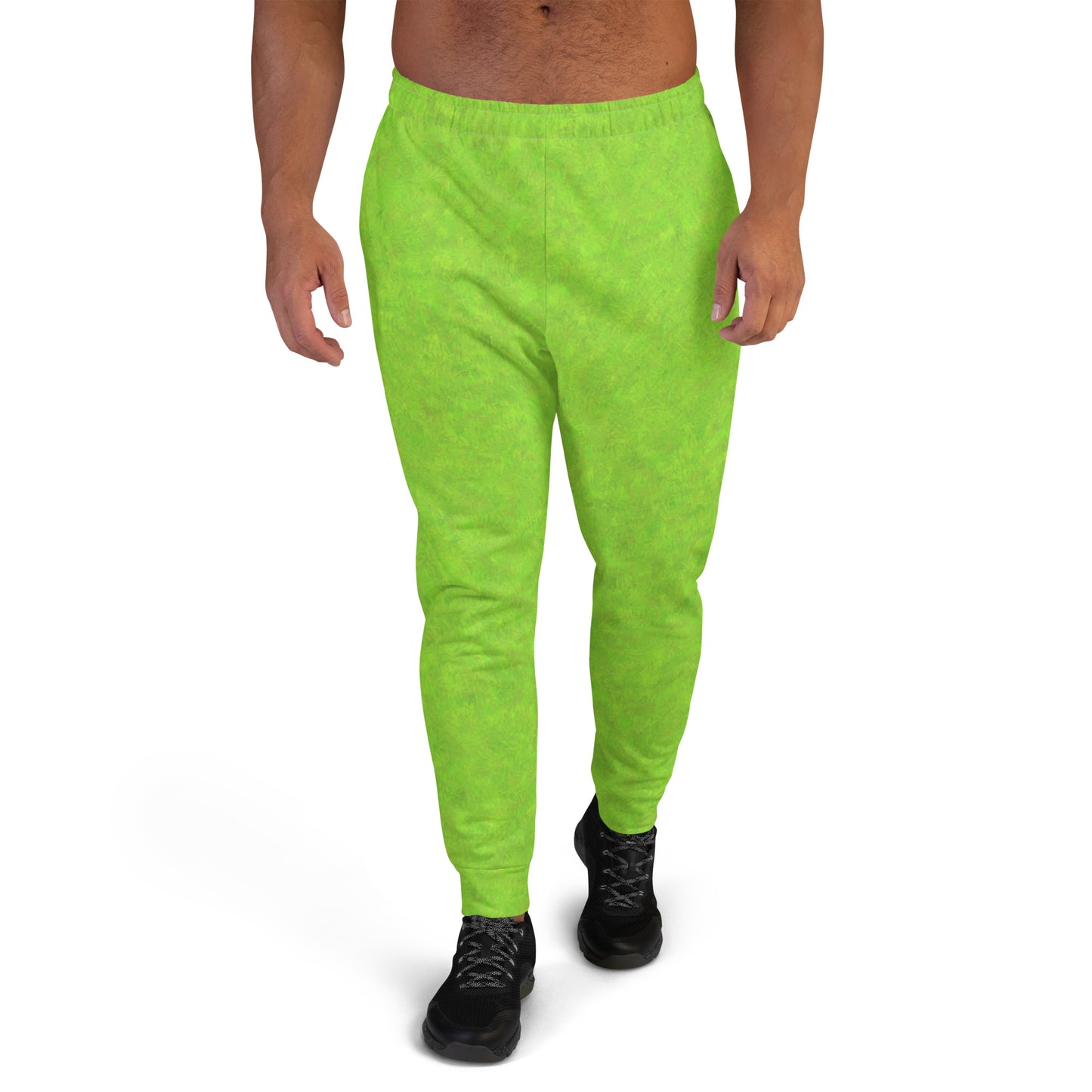 Green Fur Print Men's Joggers