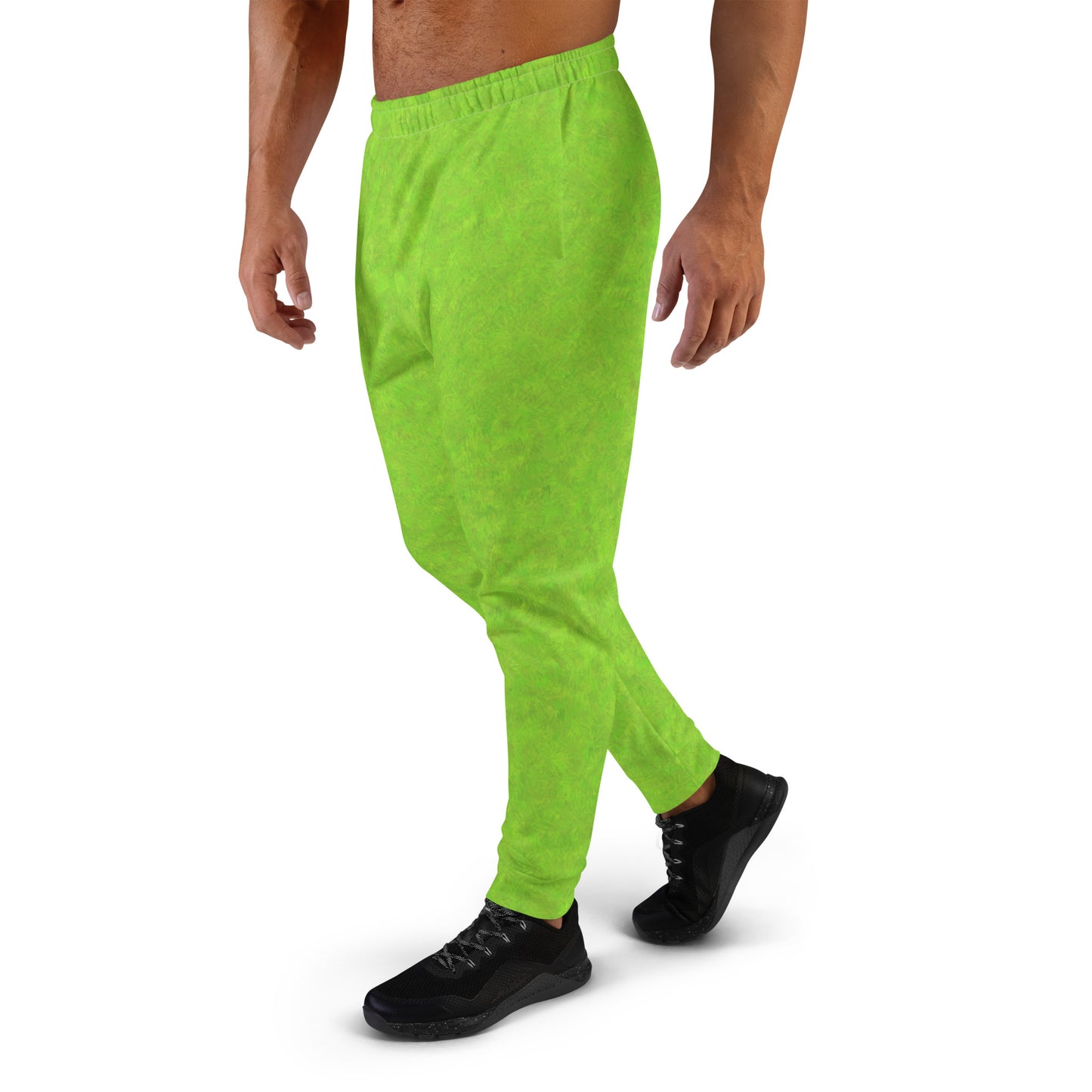 Green Fur Print Men's Joggers