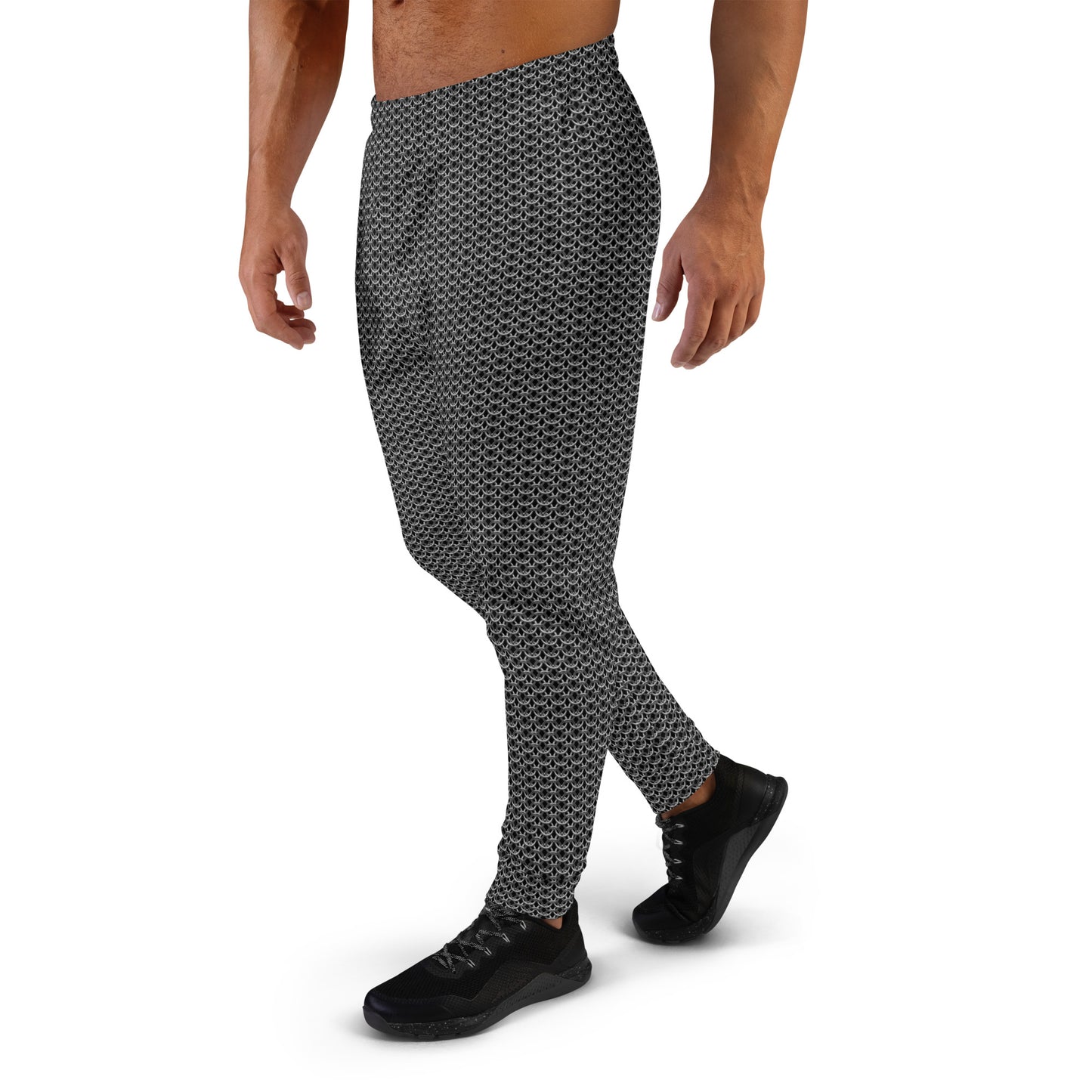 Chain Mail Print Men's Slim Fit Joggers