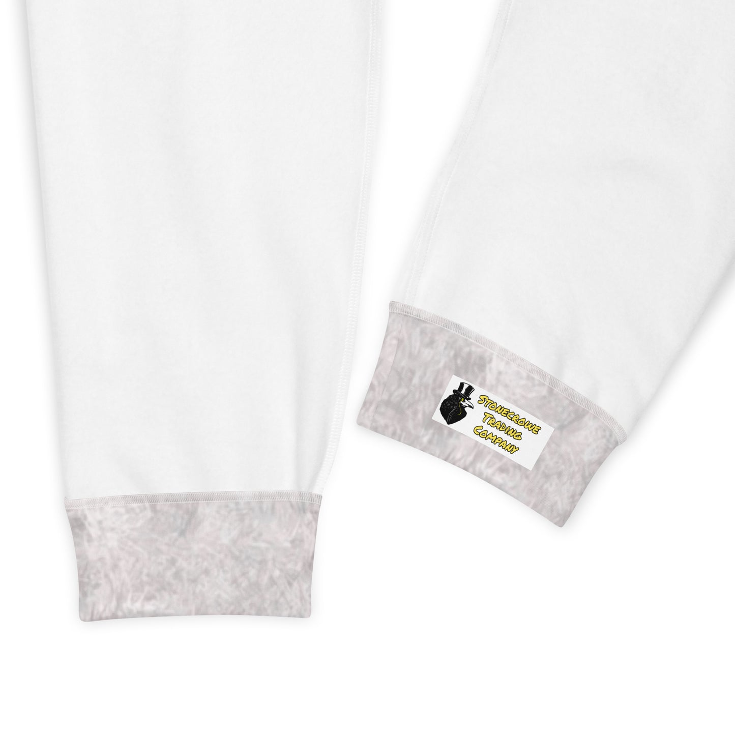 White Fur Print Men's Slim Fit Joggers