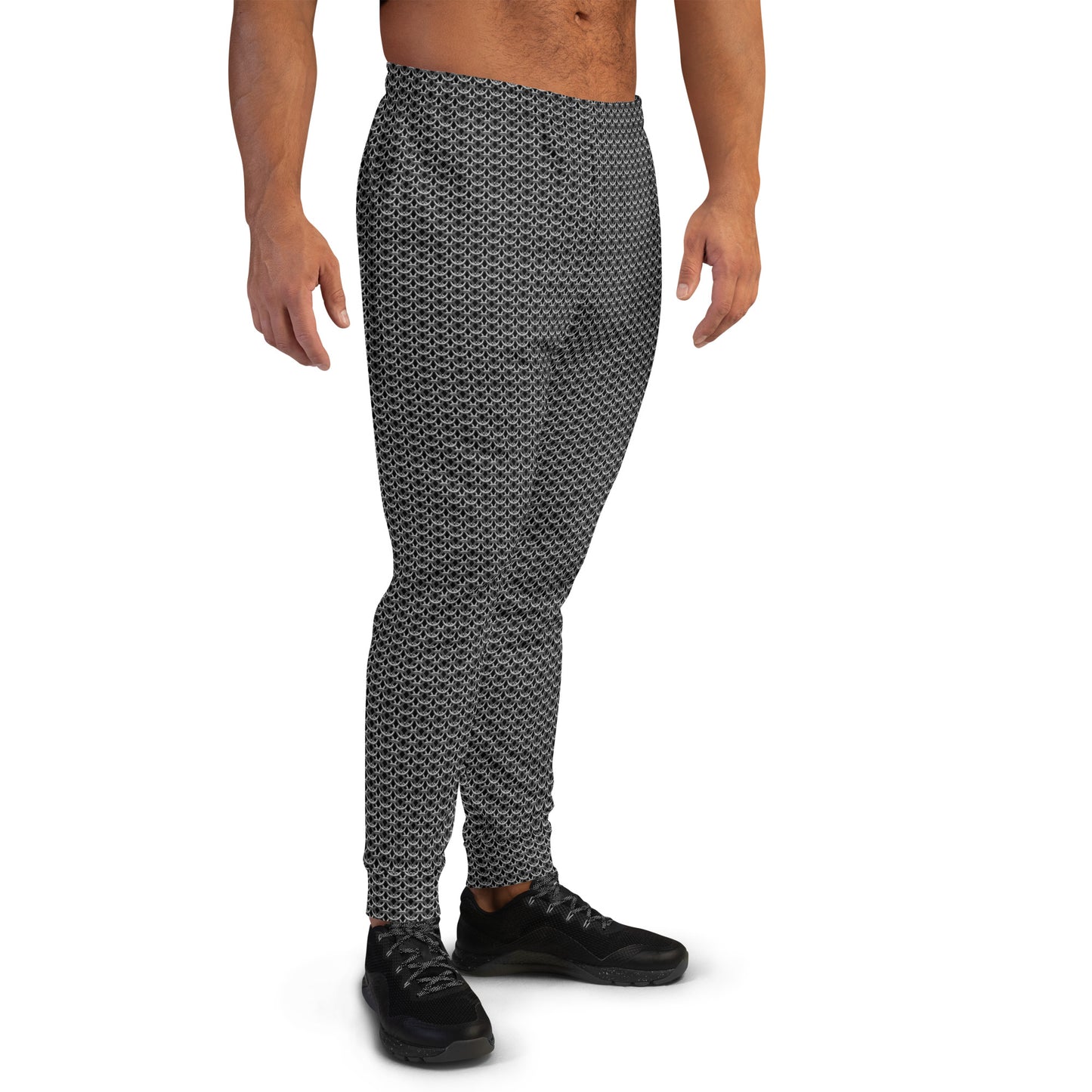 Chain Mail Print Men's Slim Fit Joggers