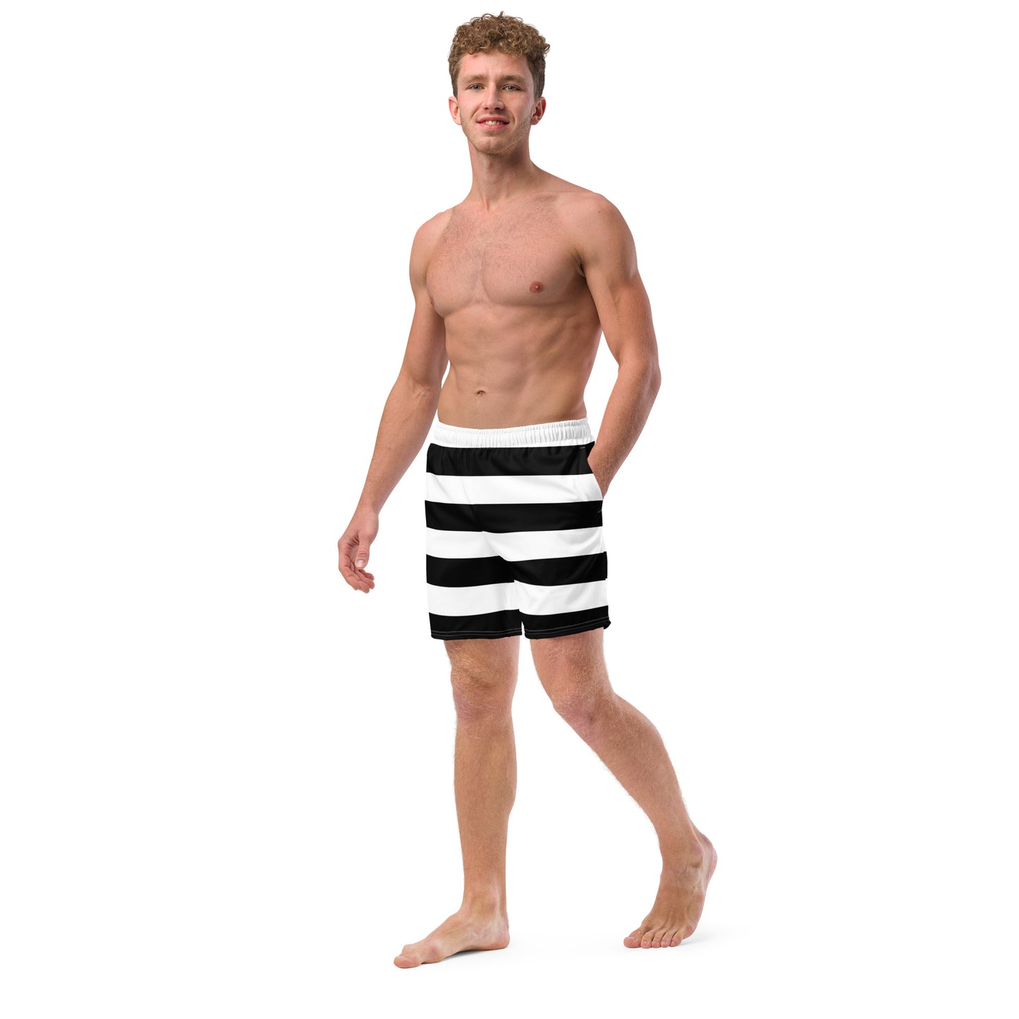 Prison Stripe Old Fashioned Recycled Swim Trunks
