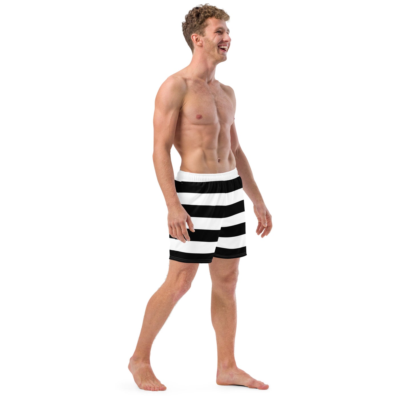 Prison Stripe Old Fashioned Recycled Swim Trunks