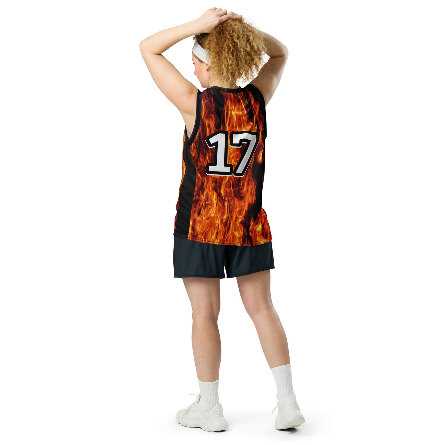 Flames Recycled Unisex Basketball Jersey