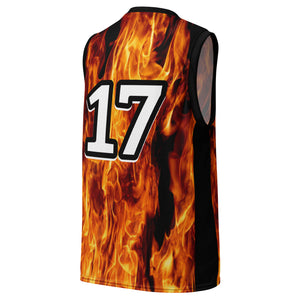 Flames Recycled Unisex Basketball Jersey