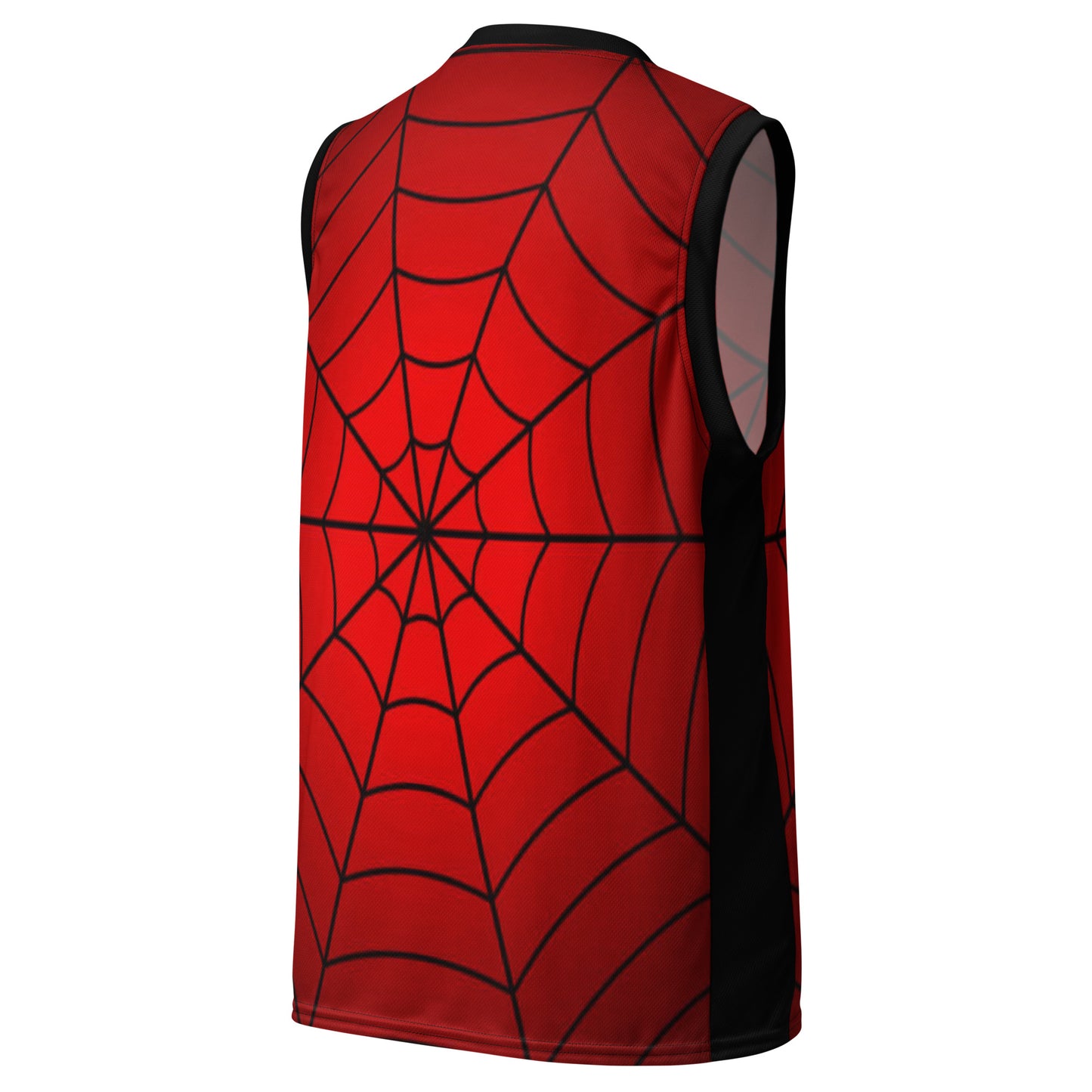 Crimson Spider Web Recycled Unisex Basketball Jersey