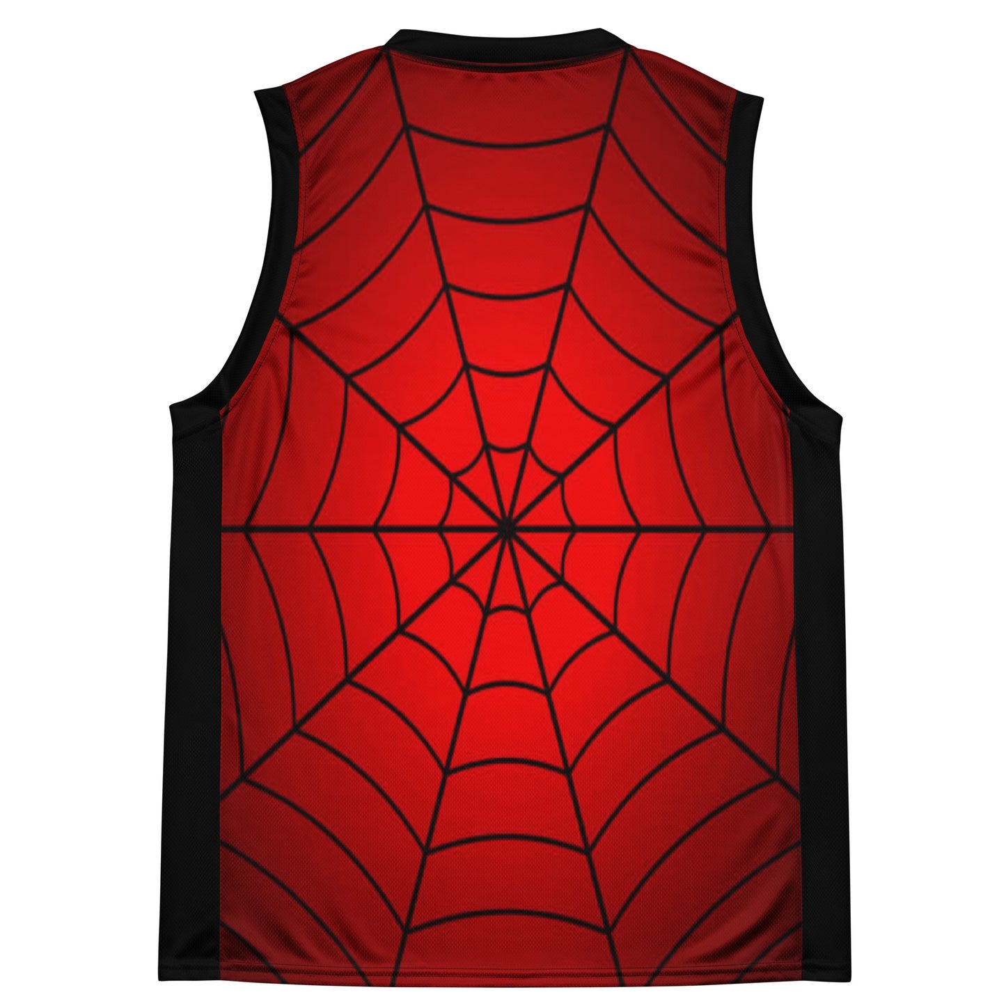 Crimson Spider Web Recycled Unisex Basketball Jersey