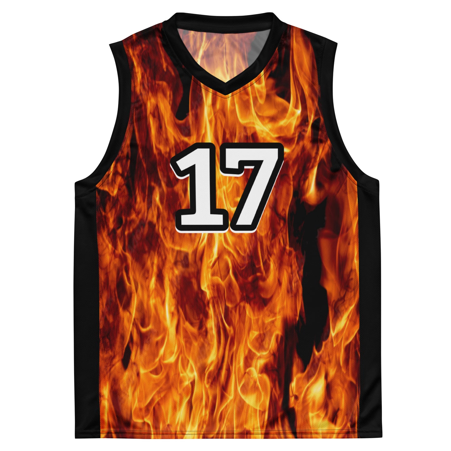 Flames Recycled Unisex Basketball Jersey