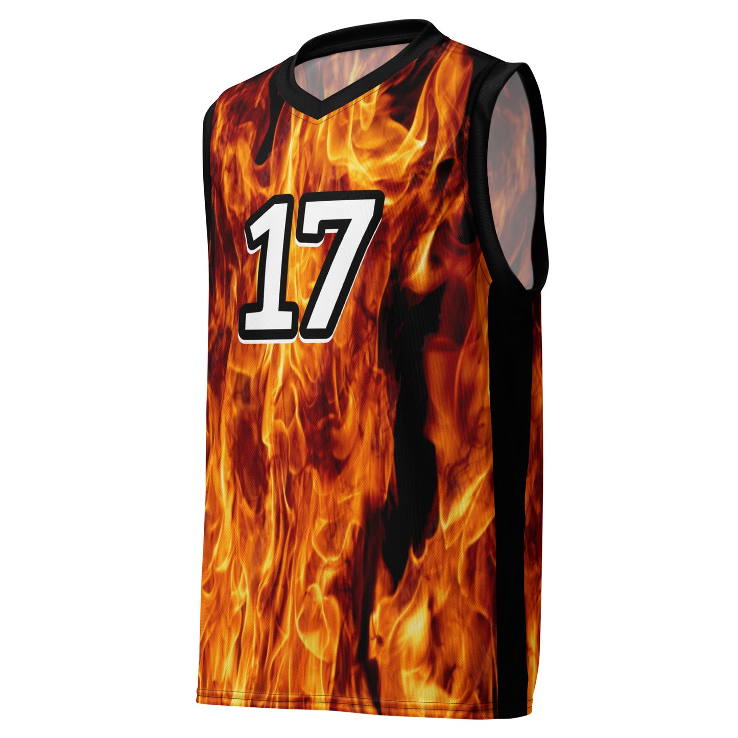 Flames Recycled Unisex Basketball Jersey