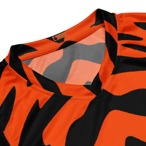 Bengal Tiger Stripe Recycled Unisex Basketball Jersey