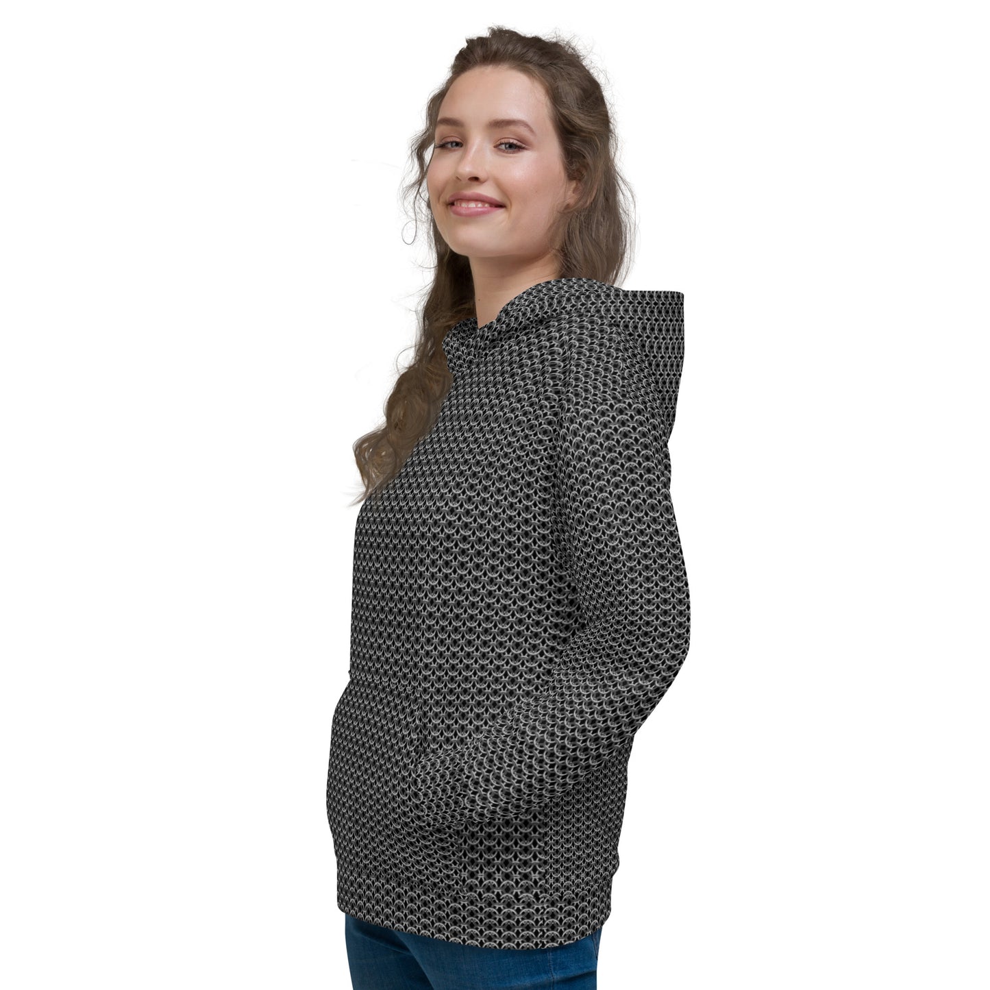 Chain Mail Print Unisex Hoodie