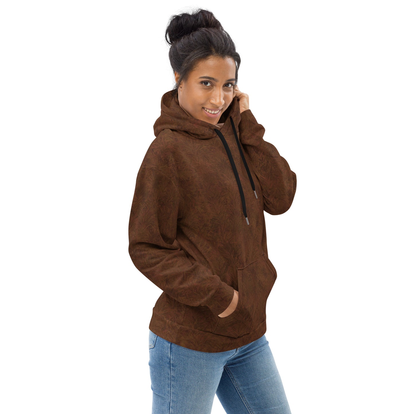 Brown Fur Print Unisex Hoodie