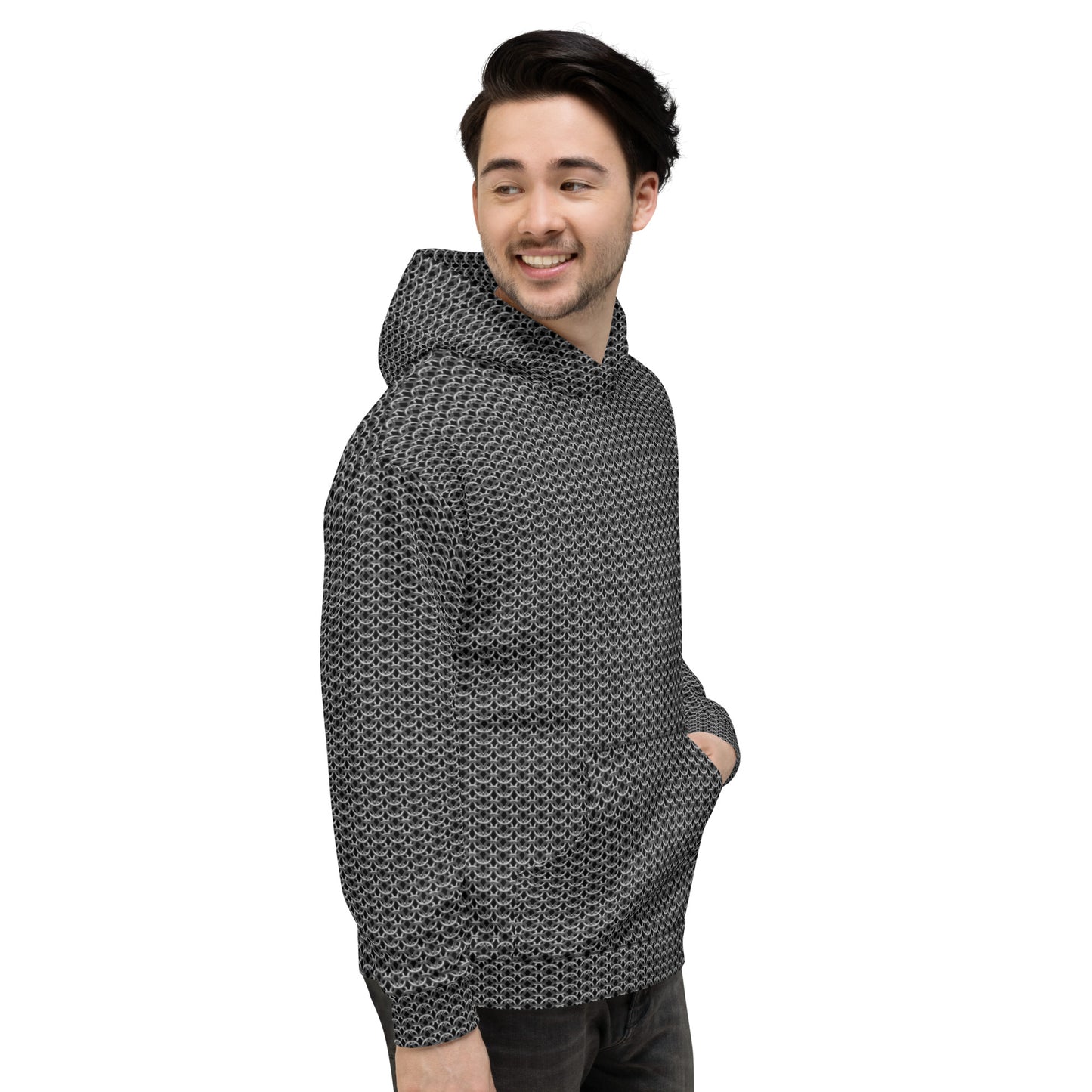 Chain Mail Print Unisex Hoodie