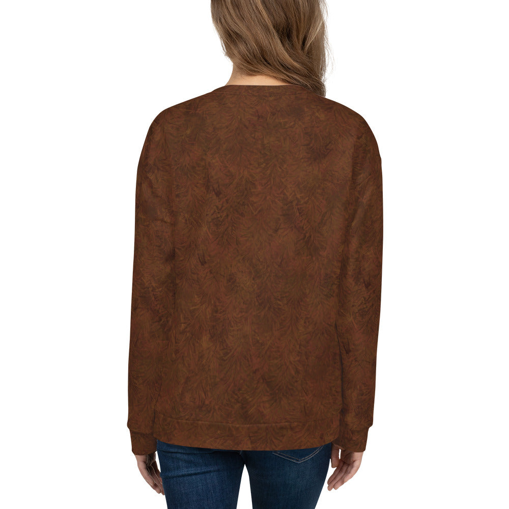 Brown Fur Print Unisex Sweatshirt