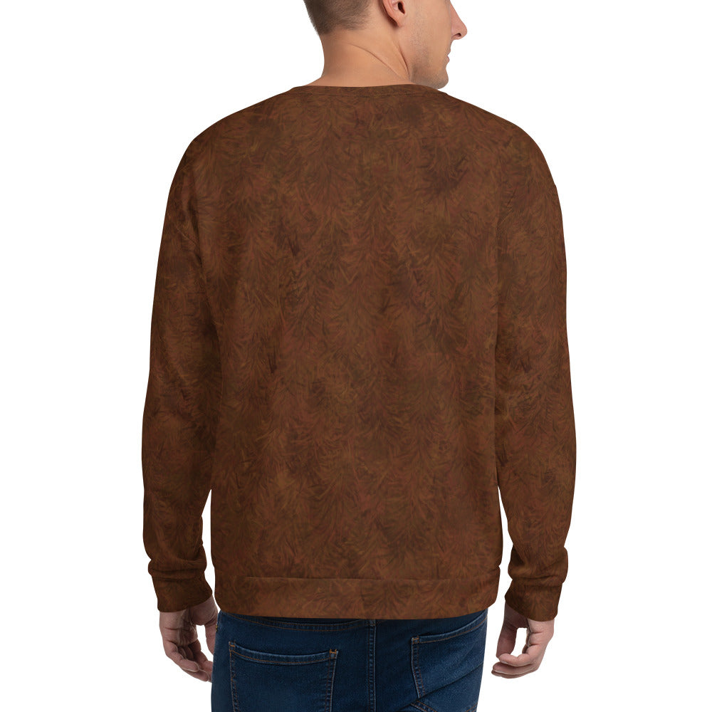 Brown Fur Print Unisex Sweatshirt