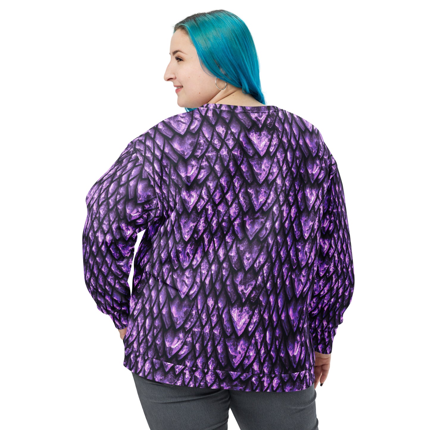 Amethyst Dragon Scale Unisex Sweatshirt