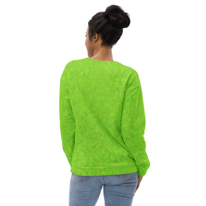 Green Fur Print Unisex Sweatshirt