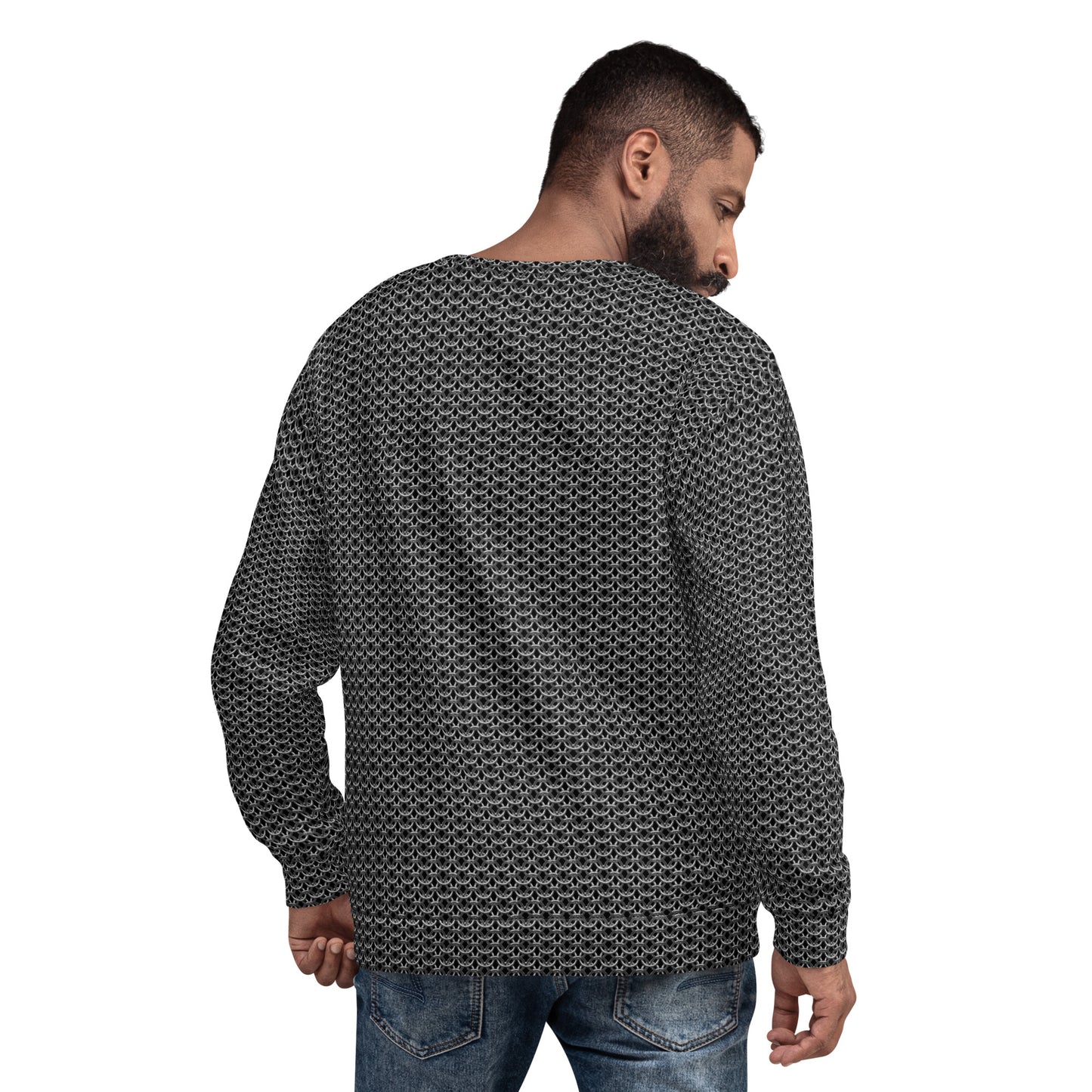 Chain Mail Print Unisex Sweatshirt