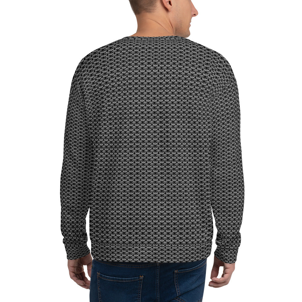 Chain Mail Print Unisex Sweatshirt