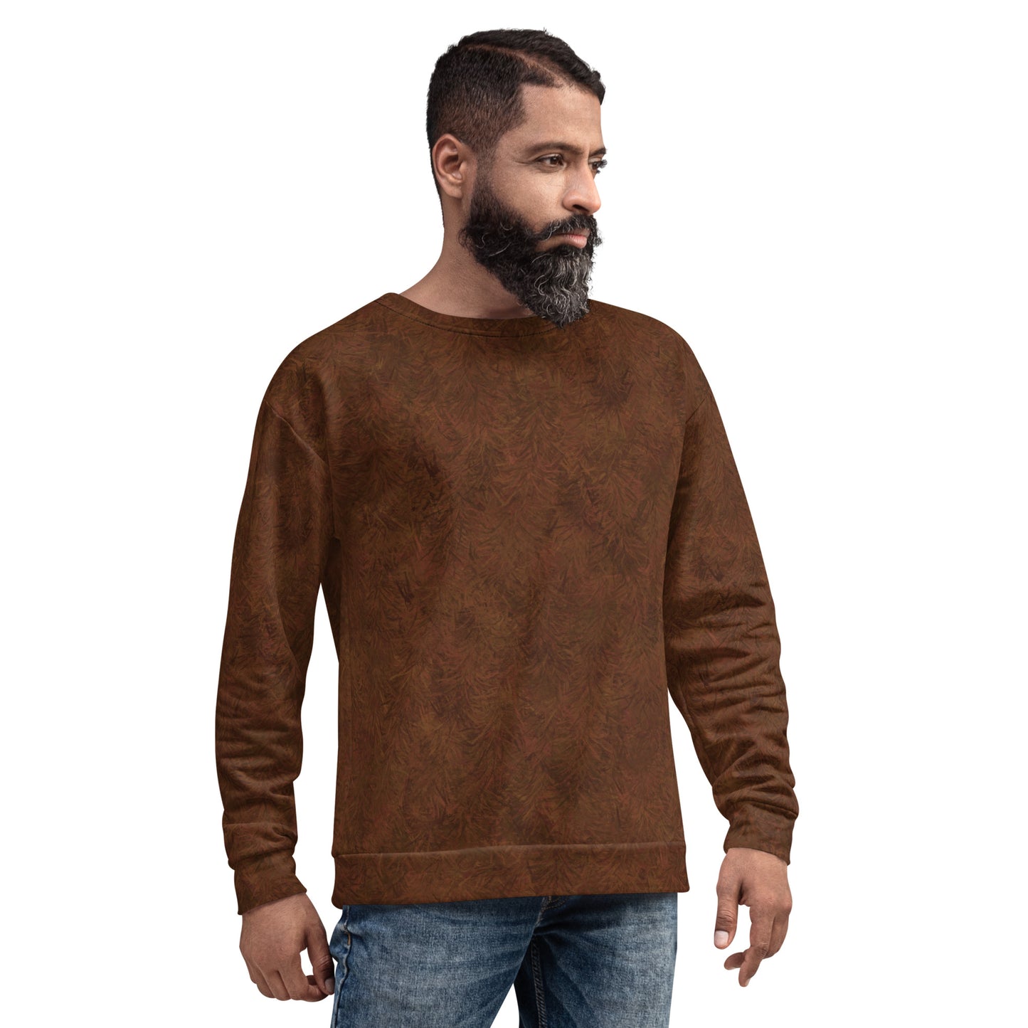 Brown Fur Print Unisex Sweatshirt