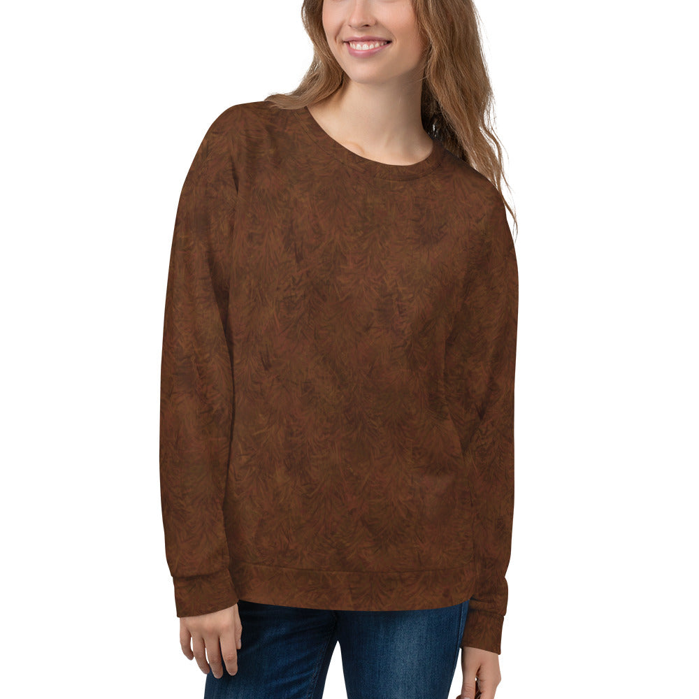 Brown Fur Print Unisex Sweatshirt