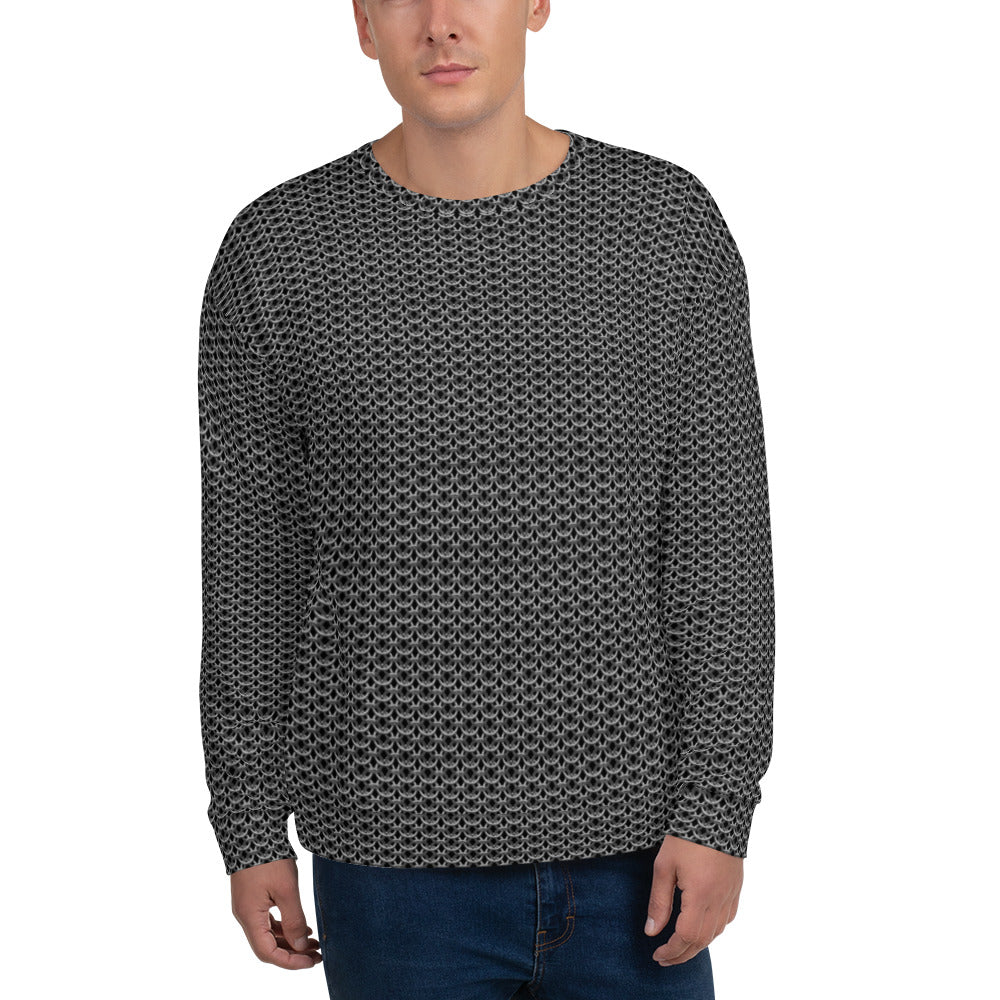 Chain Mail Print Unisex Sweatshirt