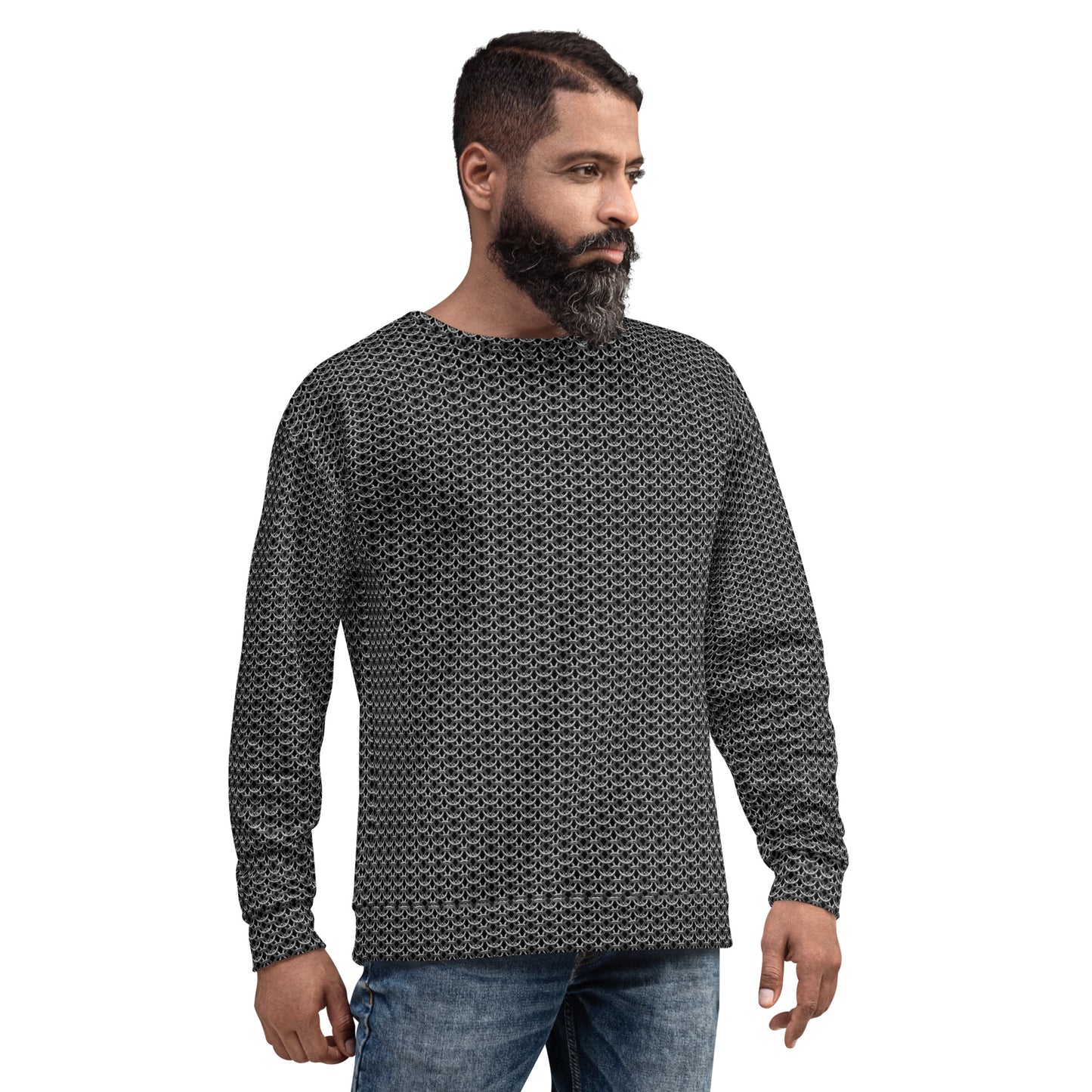 Chain Mail Print Unisex Sweatshirt