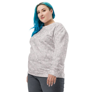 White Fur Print Unisex Sweatshirt