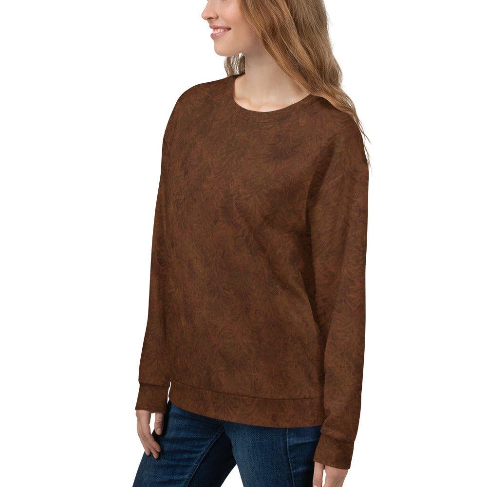 Brown Fur Print Unisex Sweatshirt