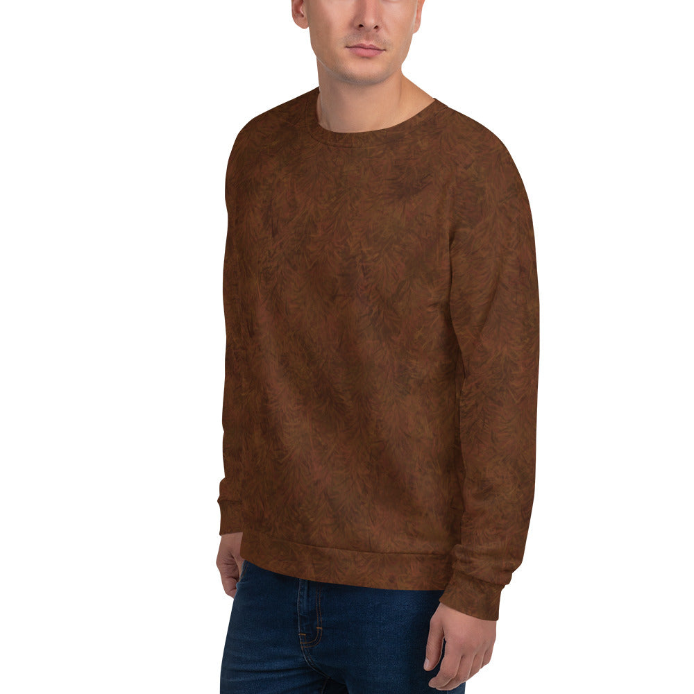 Brown Fur Print Unisex Sweatshirt