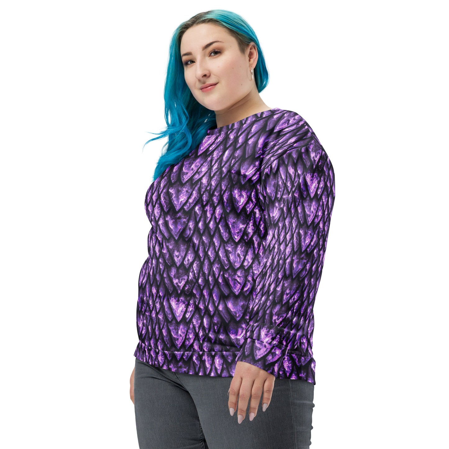 Amethyst Dragon Scale Unisex Sweatshirt