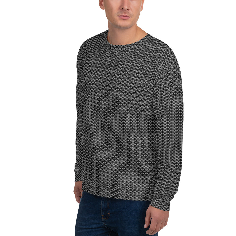 Chain Mail Print Unisex Sweatshirt