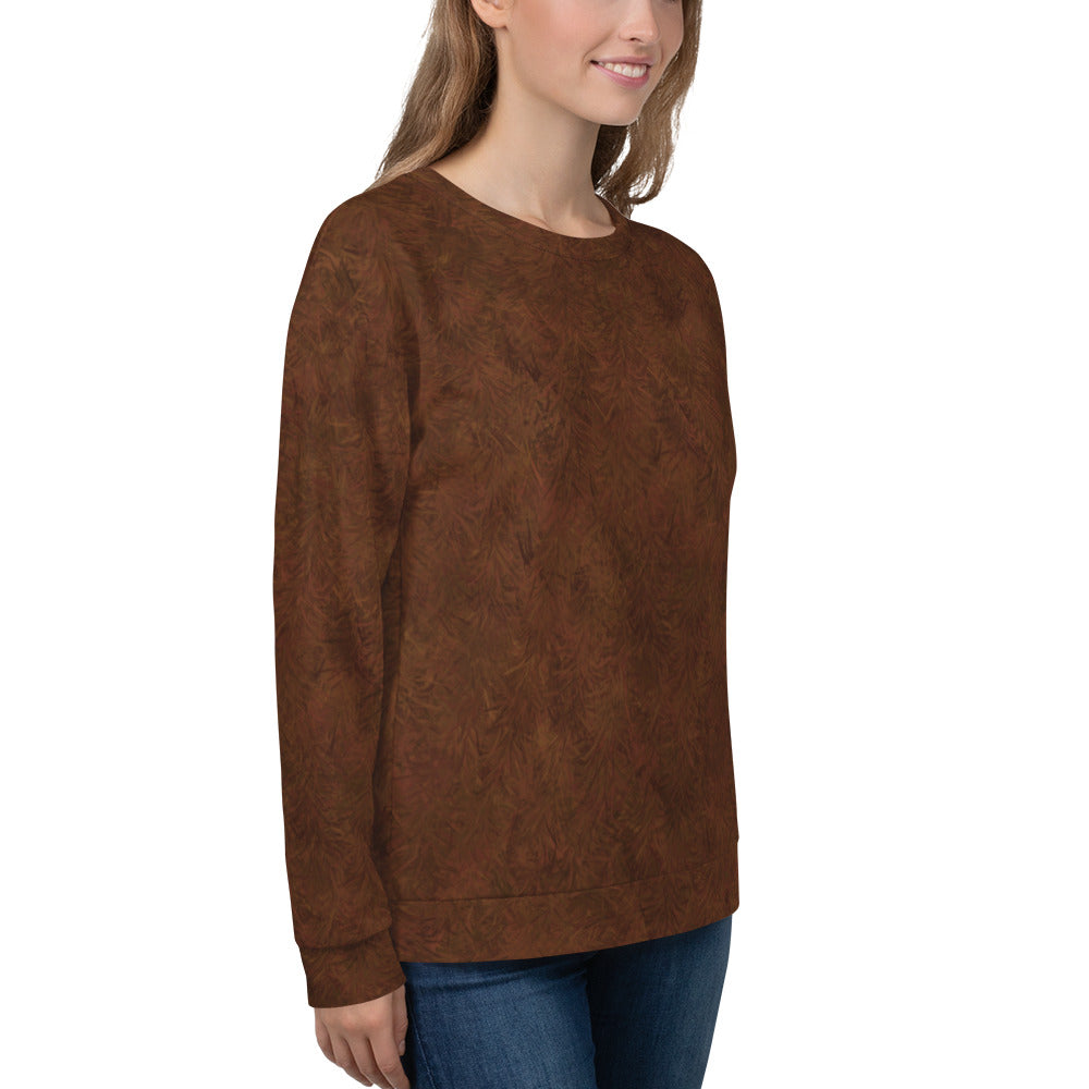 Brown Fur Print Unisex Sweatshirt