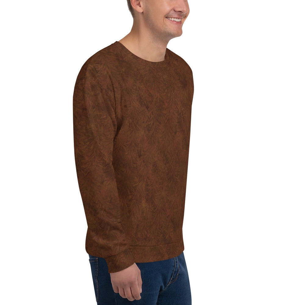 Brown Fur Print Unisex Sweatshirt