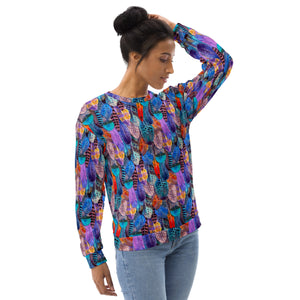 Colorful Feathers Print Unisex Sweatshirt