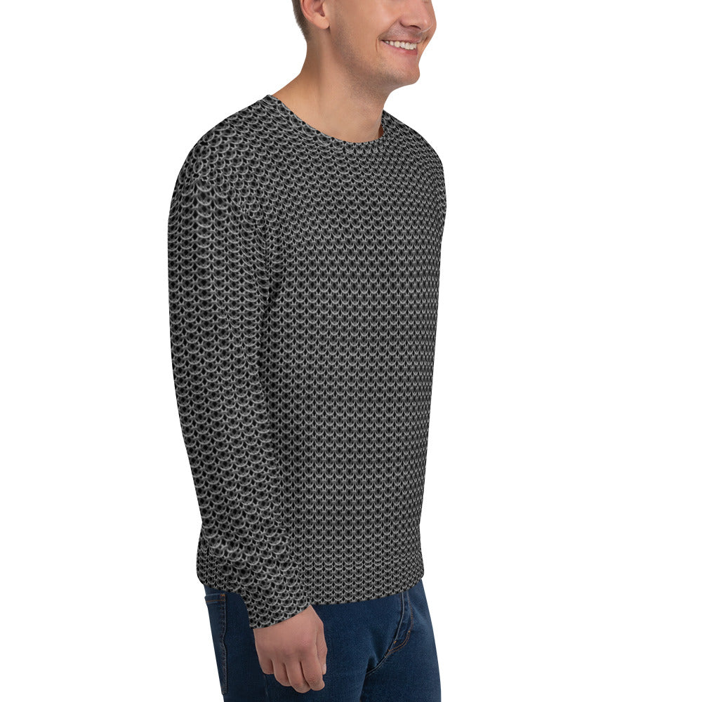 Chain Mail Print Unisex Sweatshirt