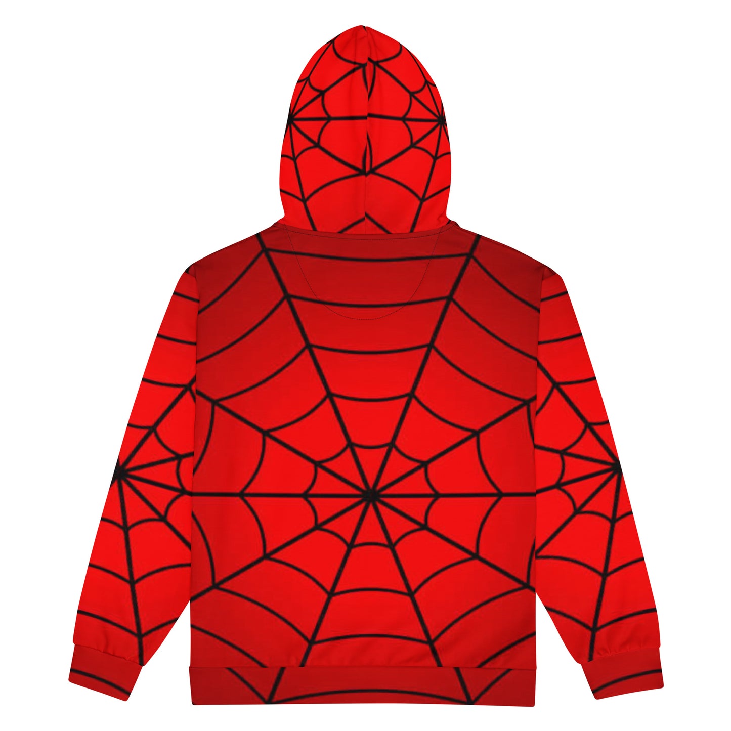 Crimson Spider Web Unisex Zip Hoodie