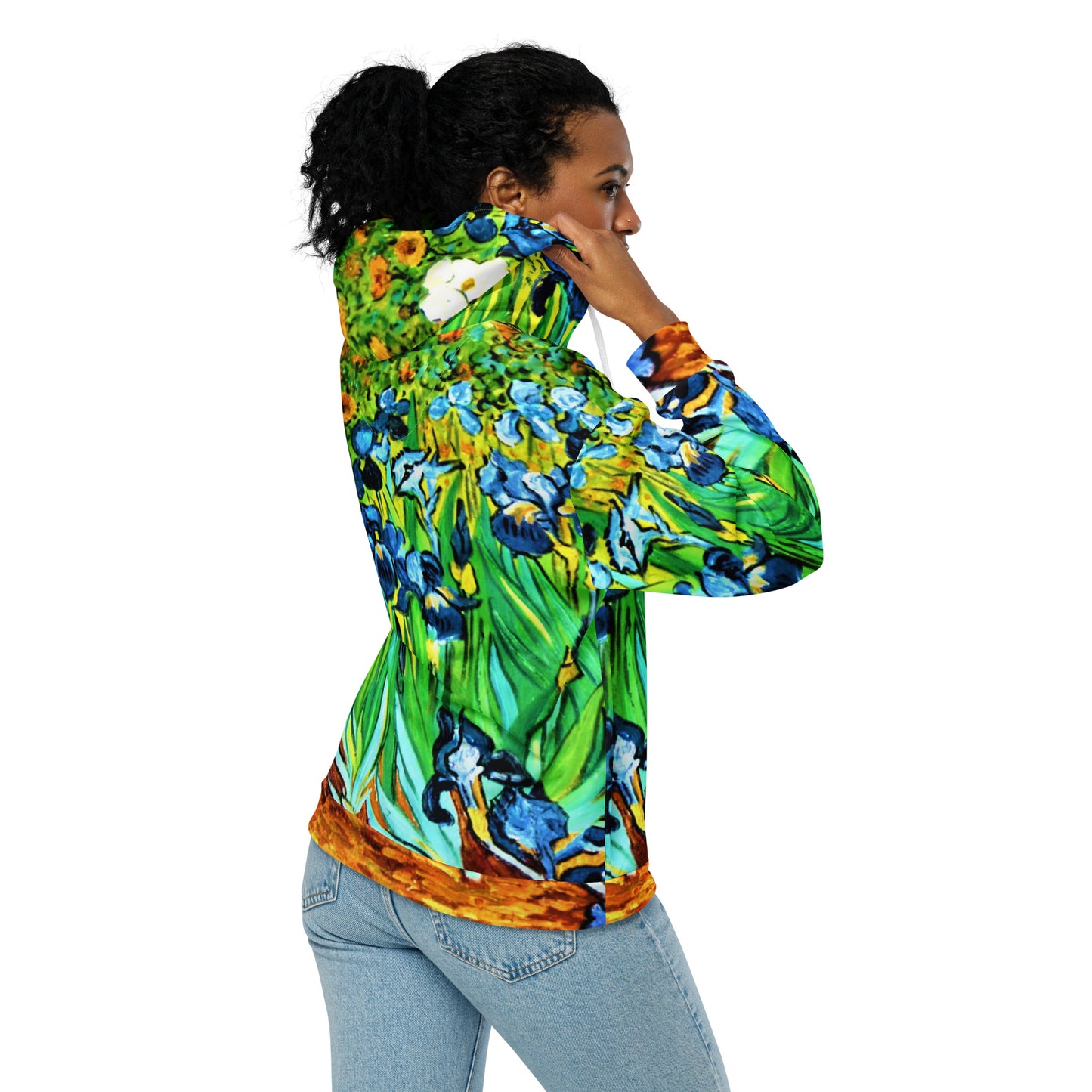 Irises by van Gogh Unisex Zip Hoodie