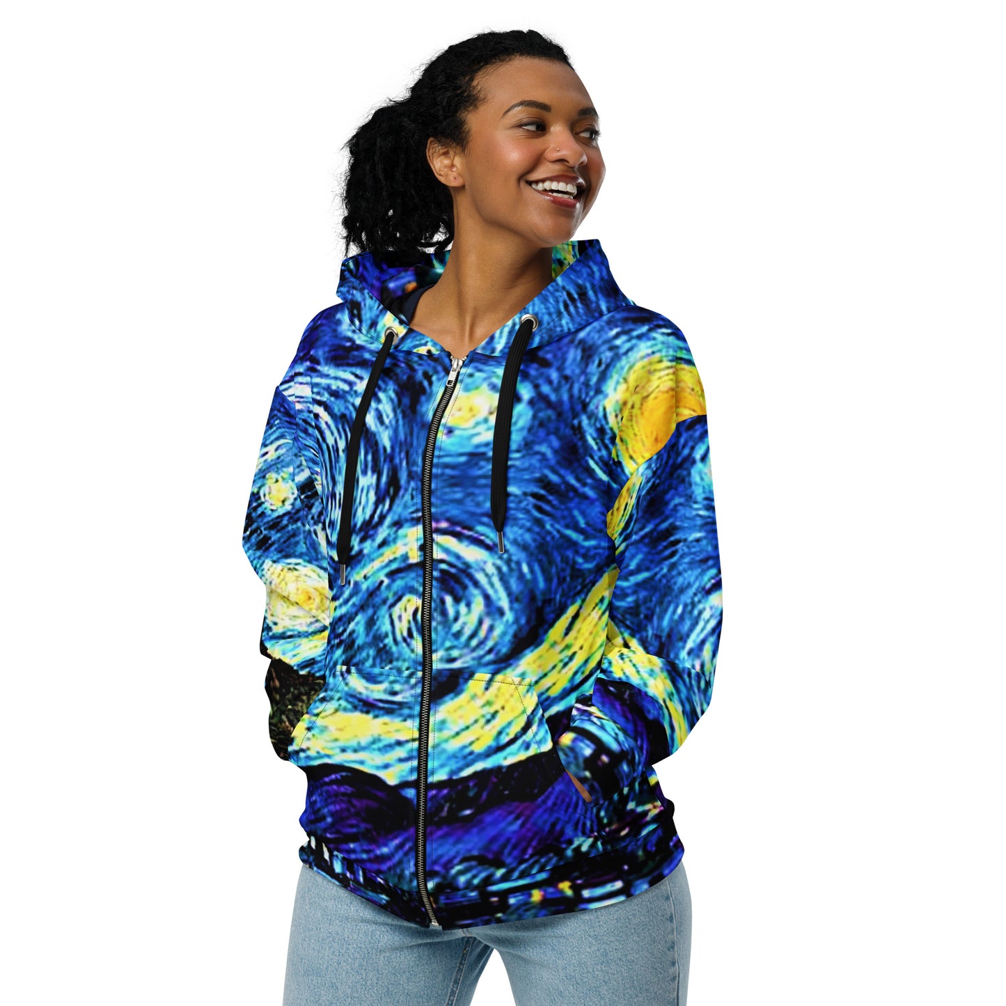 Starry Night Unisex Zip Hoodie