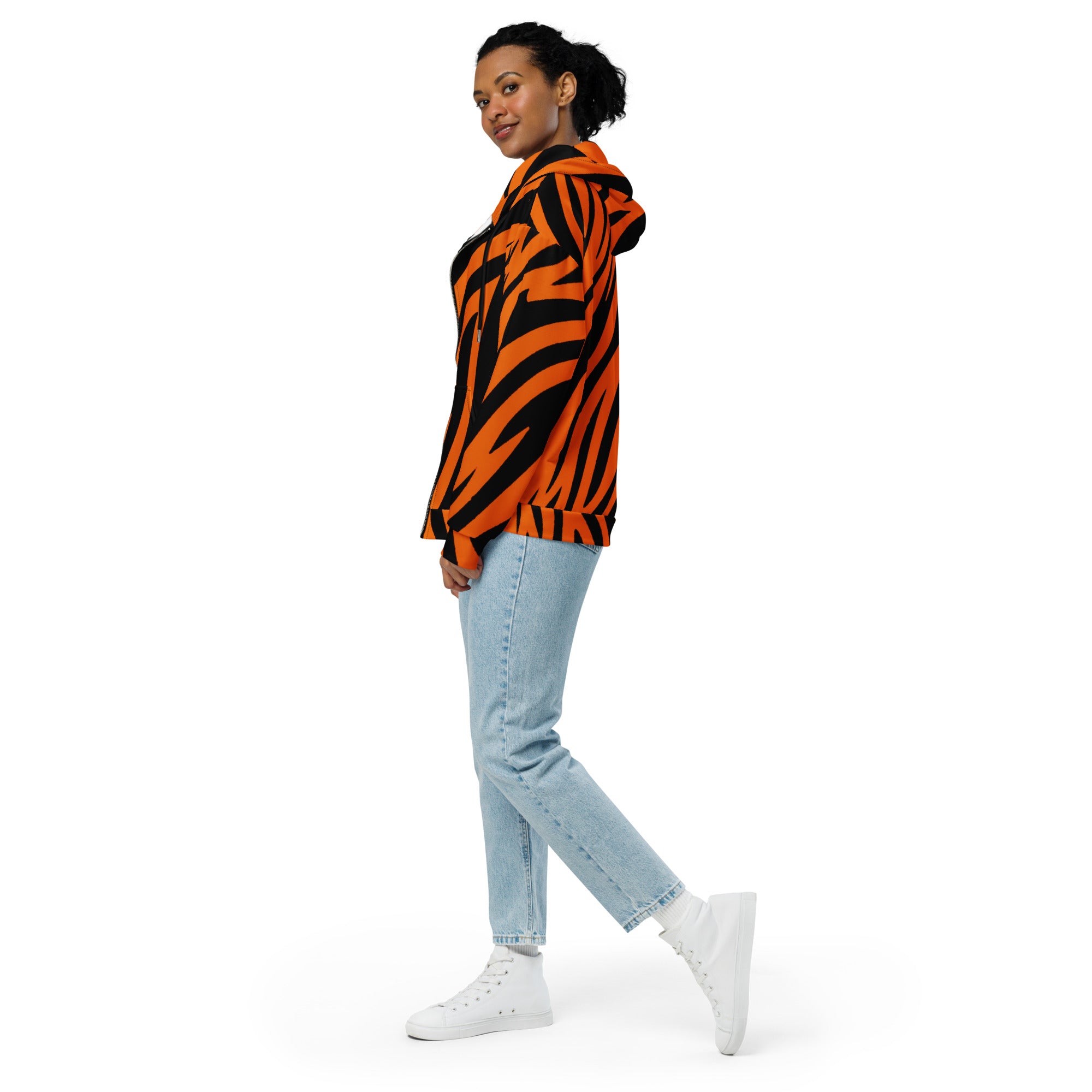 Tiger Stripe Unisex Zip Hoodie