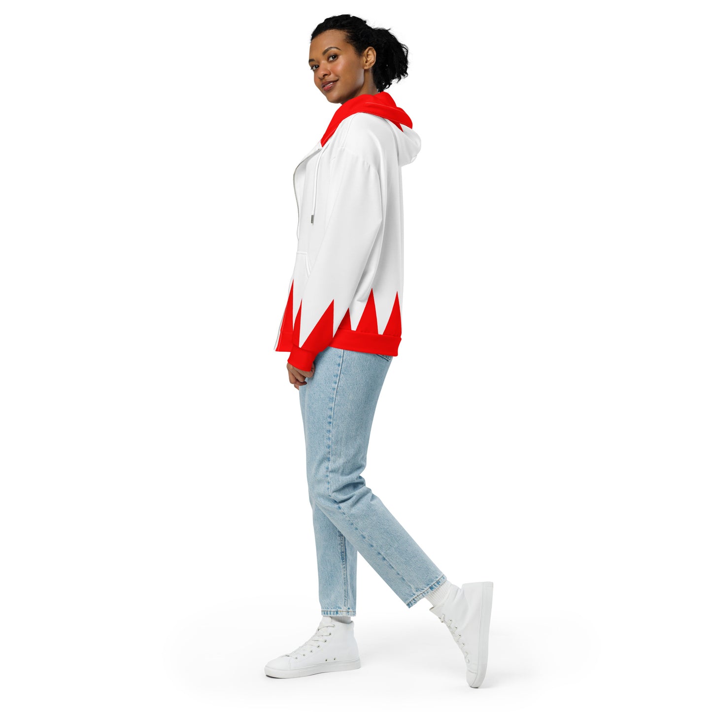 White Mage Unisex Zip Hoodie