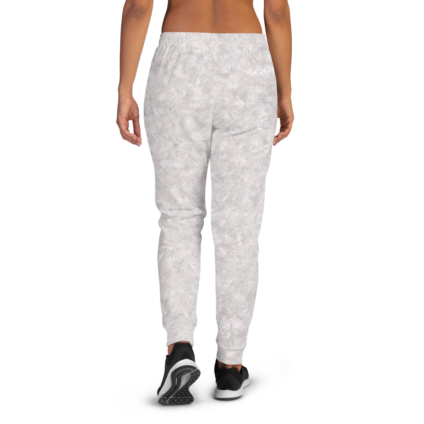 White Fur Print Women's Slim Fit Joggers